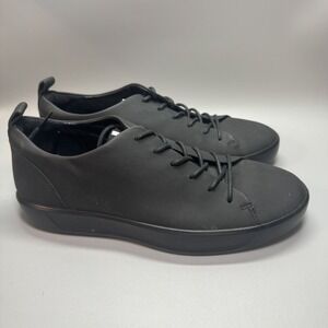 Ecco Soft 8 Classic Mens Size EU 40 US 6-6.5 Black Leather Low Sneaker Shoes